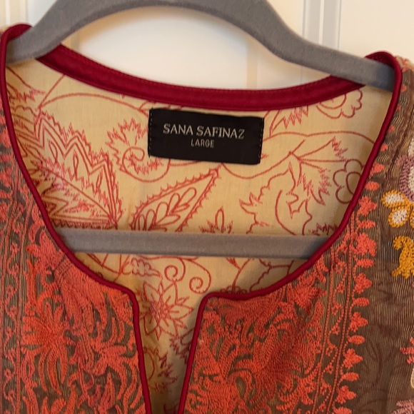 Sana Safinaz Pakistani Indian front open shirt with embroidery. kurta / kameez. - Picture 2 of 14